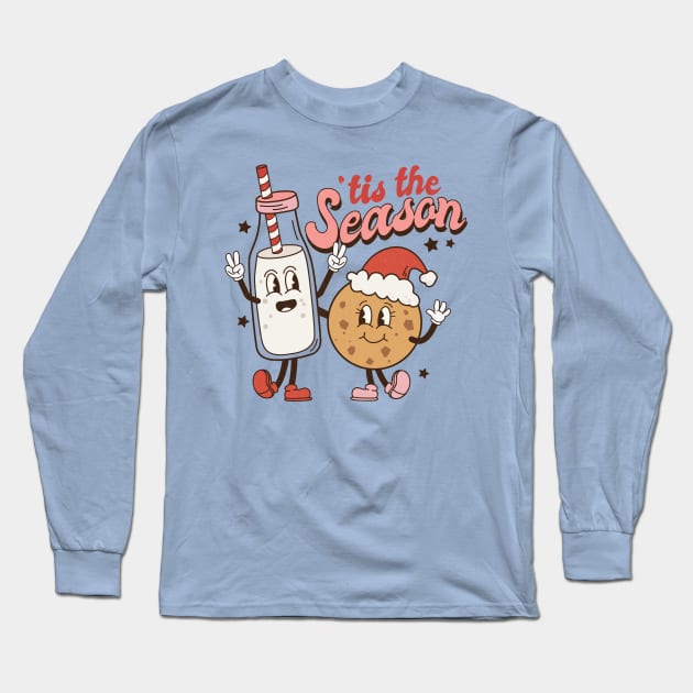 Tis the Season Milk and Cookies Long Sleeve T-Shirt by Erin Decker Creative